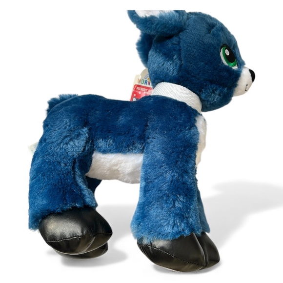 New Build a Bear Christmas Reindeer Tinsel With Tags Blue White 14" Tall - Picture 1 of 10